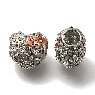 Rack Plating Alloy Enamel European Beads FIND-H005-16P-1