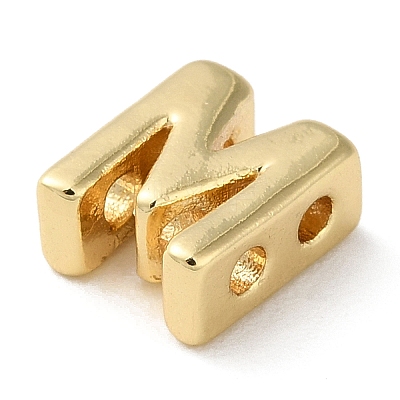 Rack Plating Brass Slide Charms KK-M254-15G-M-1