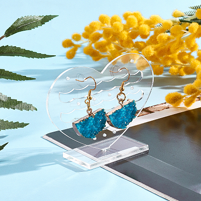 Acrylic Earring Display Frame EDIS-WH0006-10-1