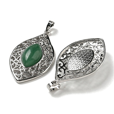 Natural Green Aventurine Pendants G-Q158-02F-1