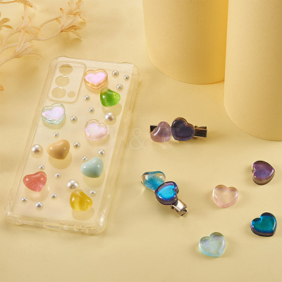 60Pcs 15 Style Transparent and Opaque Resin Cabochons CRES-CD0001-06-1