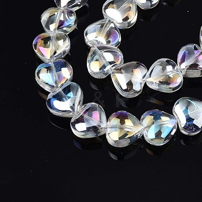 Electroplate Glass Beads Strands X-EGLA-S188-14-B03-1