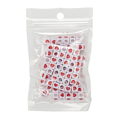 Opaque White Acrylic European Beads OPDL-FS0001-02A-1