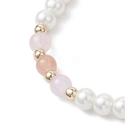 Glass Round Beaded Bracelets BJEW-JB12072-02-1