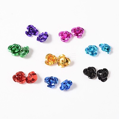Flower Aluminum Beads ALUM-I001-M-1