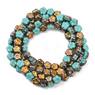 Czech Pressed Glass Beads GLAA-I061-23C-1