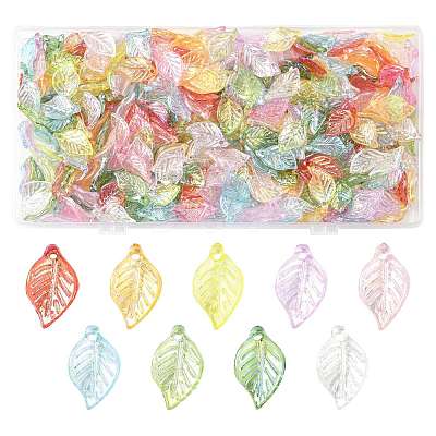 400Pcs Transparent Acrylic Pendants MACR-FS0002-31-1