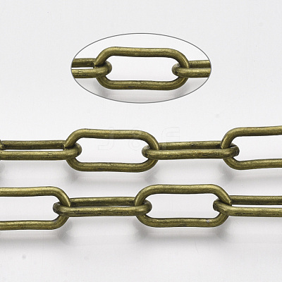 Unwelded Iron Paperclip Chains CH-S125-09B-AB-1