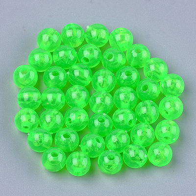 Transparent Plastic Beads KY-T005-6mm-636-1