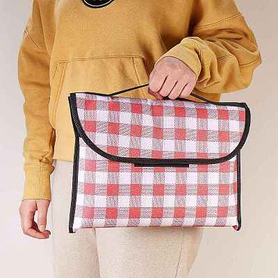 Portable Tartan Patern Non Woven Picnic Mat JX572C-02-1