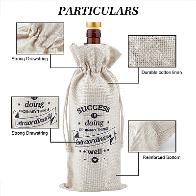 Jute Cloth Wine Packing Bags ABAG-WH0005-72G-1