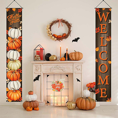 Thanksgiving Day Theme Unfinished Wood Pendant Decorations HJEW-WH20003-47D-1