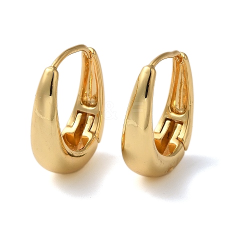 Rack Plating Brass Hoop Earrings for Women EJEW-L224-60G-1