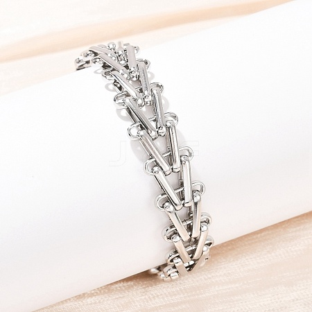 304 Stainless Steel Link Chain Bracelets for Women LS-BJEW-C113-01P-1