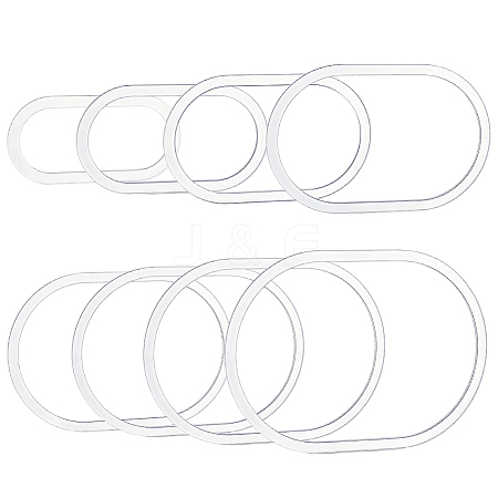 8Pcs Acrylic Template DIY-PH0036-13-1