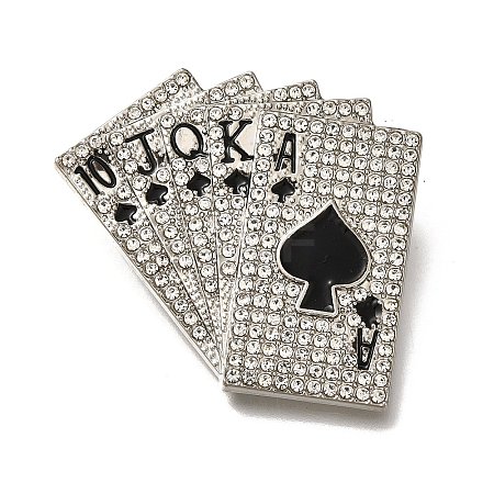 Poker Card Enamel Pins JEWB-Q009-10P-1