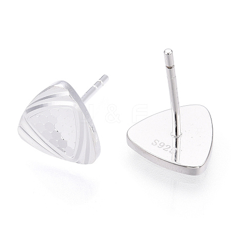925 Sterling Silver Stud Earrings STER-T004-52S-1