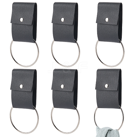 6Pcs PU Leather Towel Hook AJEW-CL0003-35A-1