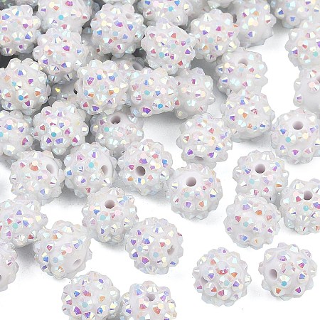 AB-Color Resin Rhinestone Beads RESI-S315-10x12-16-1