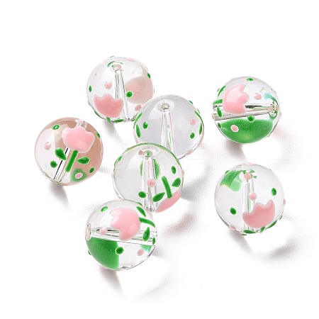 Transparent Glass Beads LAMP-B021-03B-18-1