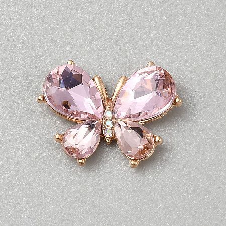 Light Gold Alloy Rhinestone Cabochons FIND-WH0173-340C-1