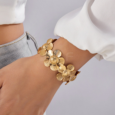 Stylish Stainless Steel Cuff Bangles for Women FS-WG5EAE8-01-1