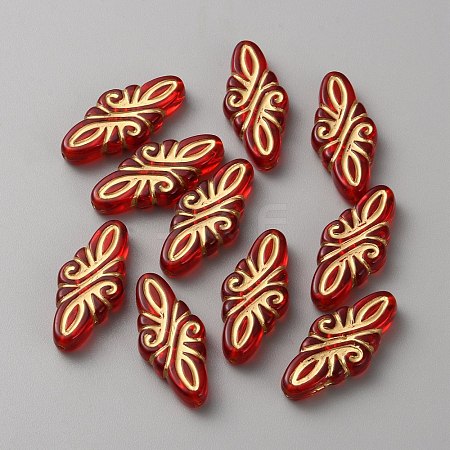 Plating Transparent Acrylic Beads LS-OACR-WH0042-03B-1