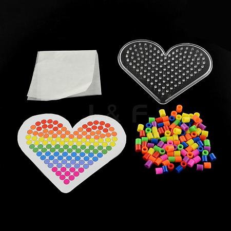 Heart DIY Melty Beads Fuse Beads Sets: Fuse Beads DIY-R040-33-1