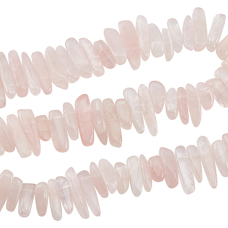 Olycraft Natural Rose Quartz Chips Beads Strands G-OC0003-59-1