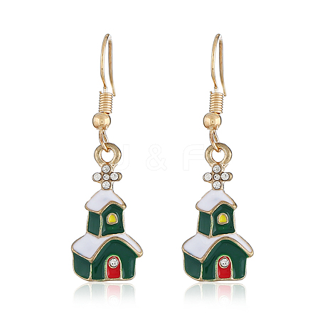 Simple Christmas Alloy Dangle Earrings LJ9715-6-1