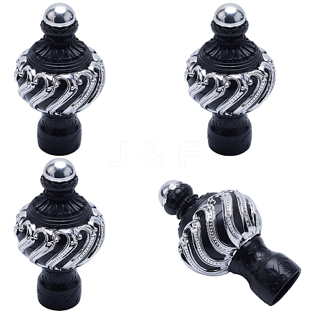 Plastic Curtain Rod Heads FIND-WH0021-36B-1