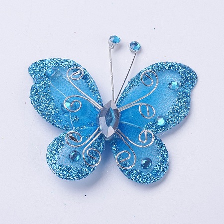 Polyester Butterfly Decoration LS-DIY-WH0018-03B-1
