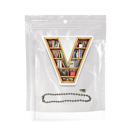 Acrylic Letter Shaped Book Shelf Pendant Decorations PW-WG0114B-22-1