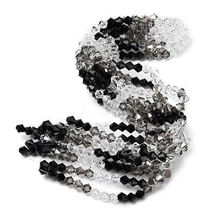 Transparent Gradient Color Glass Beads Strands GLAA-F131-01C-05-1