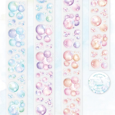 Color Bubble Series PET Decorative Stickers AJEW-S038-03C-1