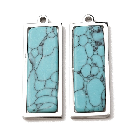Dyed Synthetic Turquoise Pendants GG-CBA1E47-07P-1