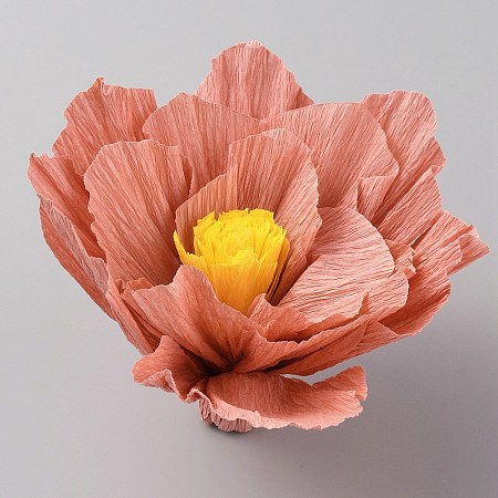 Crepe Paper Flowers Decoration for Wall AJEW-WH0415-43A-09-1