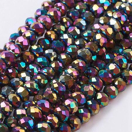 Electroplate Glass Beads Strands EGLA-D020-3x2mm-74-1