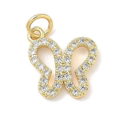 Brass Micro Pave Cubic Zirconia Pendants LS-KK-H528-03G-1