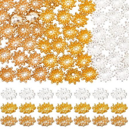 90Pcs 3 Colors Zinc Alloy Bead Caps FIND-SC0022-67-1