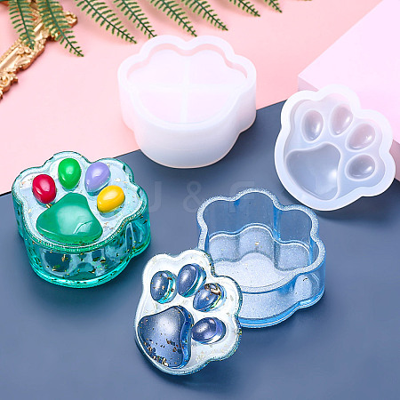 DIY Silicone Paw Print Storage Box Molds SIMO-R001-03-1