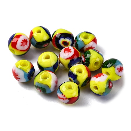 Handmade Millefiori Lampwork Beads LAMP-R003-02A-03-1