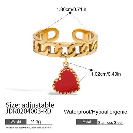 304 Stainless Steel Cubic Zirconia Finger Rings FS-WG9EDCA-05-1