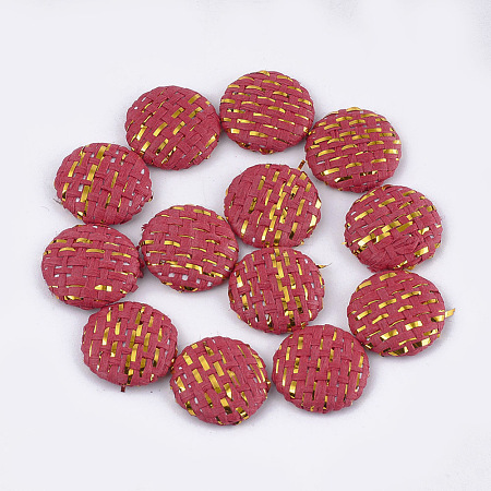 Handmade Straw Woven Cabochons WOVE-S119-03A-07-1