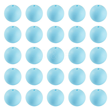 50Pcs Food Grade Eco-Friendly Silicone Beads SIL-TADJ0001-03J-1