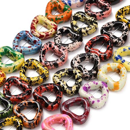 Handmade Porcelain Beads Strands PR-CBAB520-20B-1