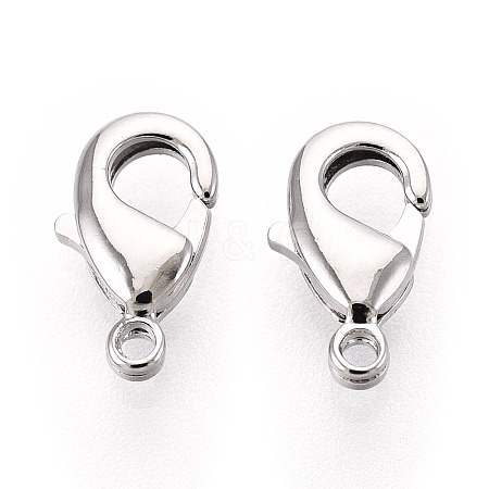 Brass Lobster Claw Clasps KK-YW0004-01A-P-1