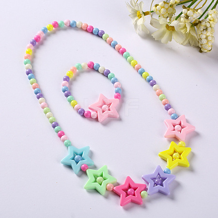 Plastic Beaded Necklaces & Beaded Bracelets WG32877-08-1