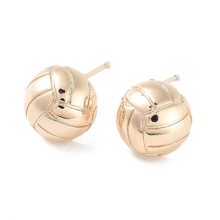 Brass Stud Earrings EJEW-F332-02G-1
