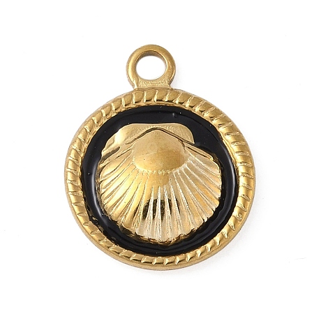 304 Stainless Steel Enamel Pendants STAS-P408-13G-02-1
